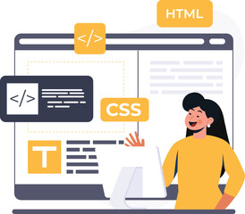 Web Designer working on a project 
