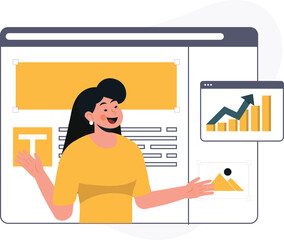 Web Designer working on a project 