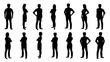 © Creative vector - silhouette of large group of people