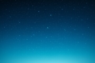 Starry night sky with glowing starlight over blue gradient background in abstract celestial nature scene concept. Ai generative.
