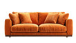 © Nargis99 - Orange velvet sofa with wooden legs isolated on transparent background
