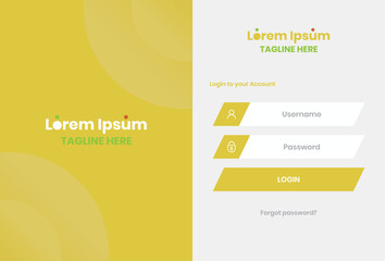 website landing page login design