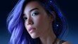 © pkproject - Captivating portrait of a person with vibrant, galaxy-inspired hair set against a dramatic cosmic backdrop, evoking a sense of otherworldly beauty and imagination.