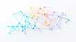 © jane - Abstract geometric network of colorful nodes and links, symbolizing innovation and connectivity in business.