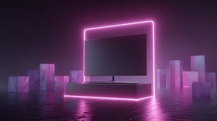 Wall Mural - 4k ultra hd computer wallpaper with dark mode abstract geometric patterns crystal clear nature lands