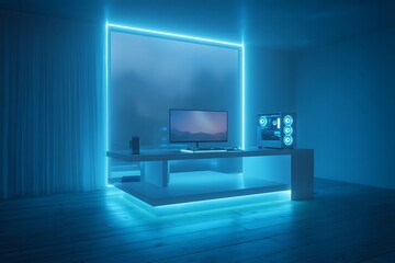 Wall Mural - 4k ultra hd computer wallpaper with dark mode abstract geometric patterns crystal clear nature lands