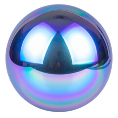 Wall Mural - blue glass sphere with shiny light, a 3d round technology icon design
