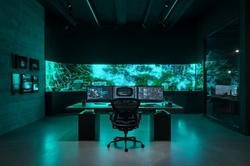 Wall Mural - 4k ultra hd computer wallpaper with dark mode abstract geometric patterns crystal clear nature lands
