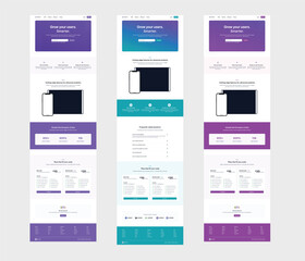 modern website template for business. design for a financial management landing page. homepage desig