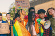 © Carlo Prearo - Young activists protesting for equality and lgbtq+ rights