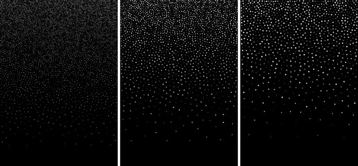 Wall Mural - set of halftone dots patterns. set of abstract gradient circle dots backgrounds. a4 paper size. vect