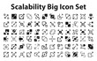 © Iman - Scalability Icon Set.svg. sketches, logo illustrations, web symbols, outline style pictograms package isolated on white background. Vector graphics. stock illustration...