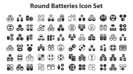 round batteries icon set.svg. creative modern icon set, professional symbol download scalable vector