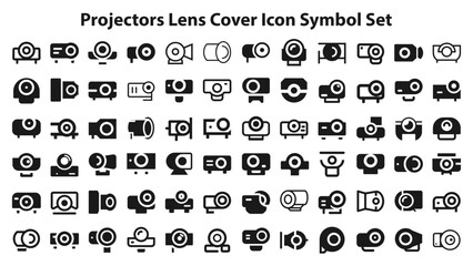 projectors lens cover icon symbol set.svg. creative modern icon set, professional symbol download sc