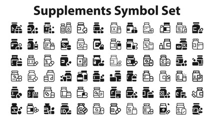 supplements symbol set.svg. creative modern icon set, professional symbol download scalable vector f