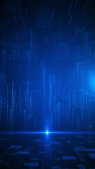 Wall Mural - digital technology business corporate particles rays glowing lines moving up clean presentation broa