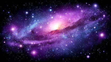 Wall Mural - Majestic spiral galaxy cosmic nebula starry night sky