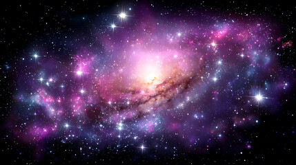 Wall Mural - Majestic spiral galaxy cosmic nebula starry night sky