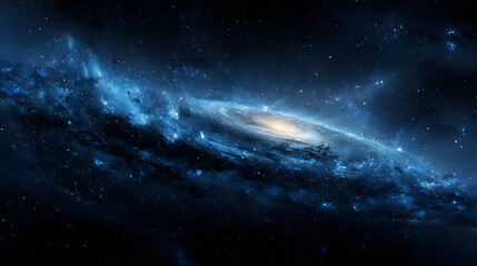 Wall Mural - Majestic spiral galaxy in deep space cosmic nebula