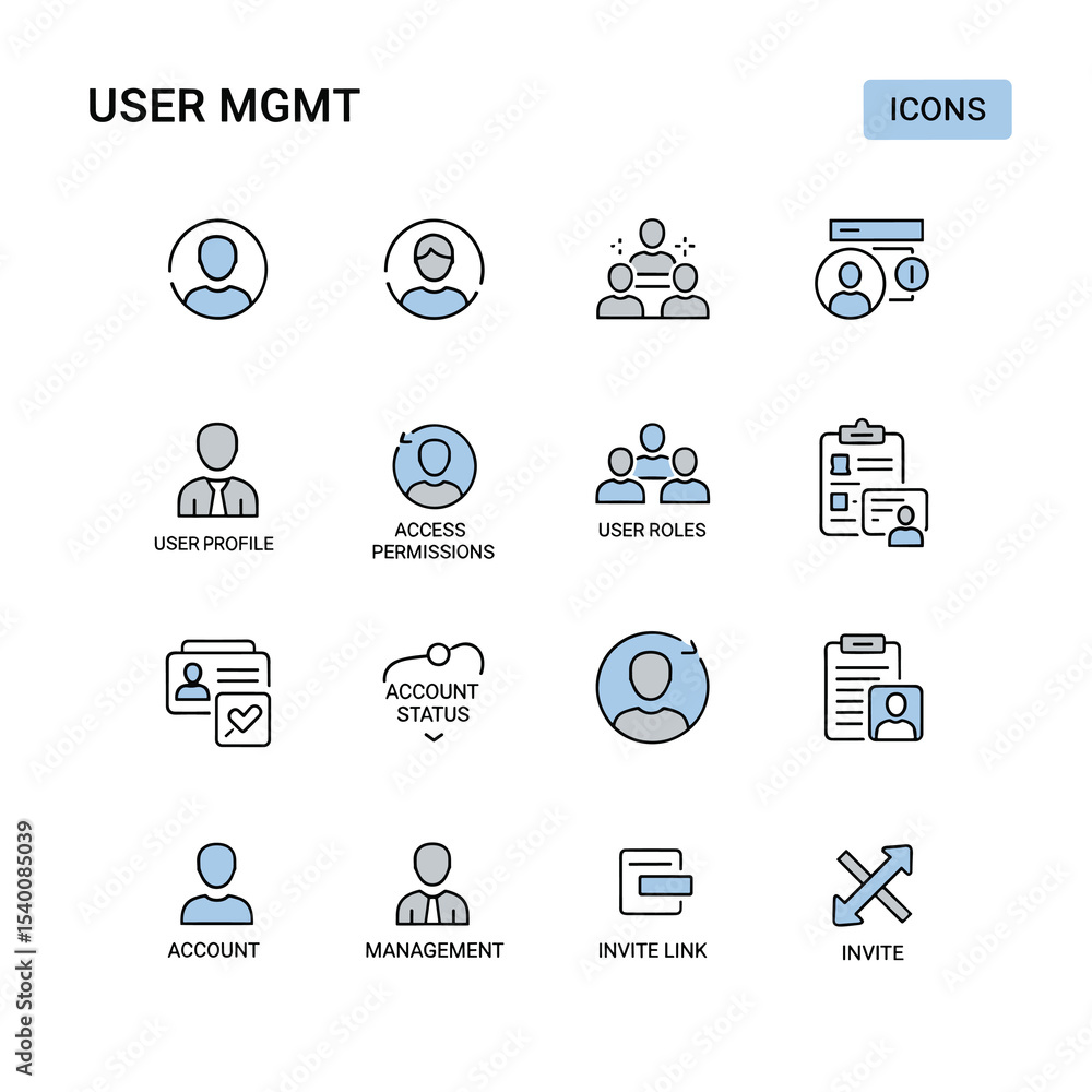 User Management Icons: A comprehensive set of user management icons ...