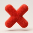 © Rawpixel.com - Fuzzy red 3D X shape