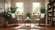 © Olha Vietrova - Cozy psychologist therapist office interior