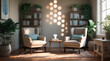 © Olha Vietrova - Cozy psychologist therapist office interior