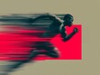 © TyliJura - silhouette athlete runner motion blur effect red black gradient speed movement dynamic sport fitness
