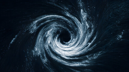 Wall Mural - abstract depiction of a powerful vortex showcasing cosmic energy with glowing streams converging inw