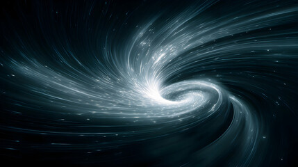 Wall Mural - vortex of light illuminating the dark space depicting the concept of a galactic singularity or porta