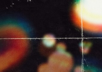 Poster - grainy rainbow lens optical flare film dust overlay effect vintage abstract light leaks photo retro 