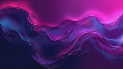 Wall Mural - Colorful Smoke Waves: Vivid purple and blue smoke intertwine and swirl, creating a mesmerizing abstract flow in a dynamic and artistic style.