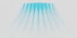 © Azat Valeev - Abstract blue air flow wave with suction and spray effect. Cool breeze, purification stream and frozen jet motion. Transparent vector with neon lines. Futuristic ventilation or AC system concept.