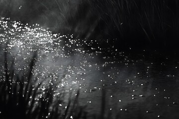 Wall Mural - understated morning light playing on marsh water, creating small scattered points of shimmer