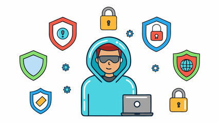 Wall Mural - a diverse set of flat vector icons for web design, featuring doctor, business, and internet symbols