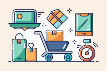 Wall Mural - home appliances icon set: modern flat vector symbols for web, mobile, and business design