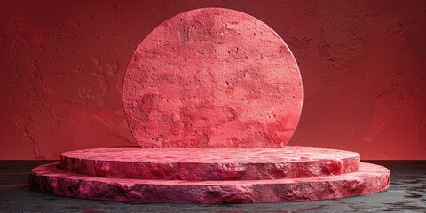 Wall Mural - vintage armchair on red background
