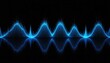 © ddaremmth - Abstract blue sound wave design with glowing digital lines and frequency graph illustration