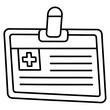 © Design club - Hospital ID Card line art vector