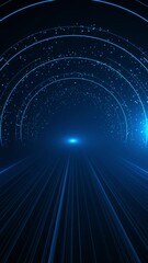 Wall Mural - digital cyberspace particles digital data network connections. crypto currency, big data, block chai