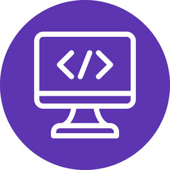 Coding single icon vector illustration