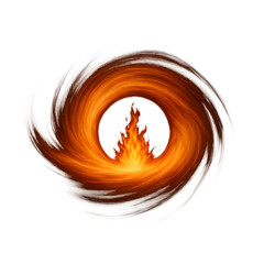 Wall Mural - a fire is burning in a circle