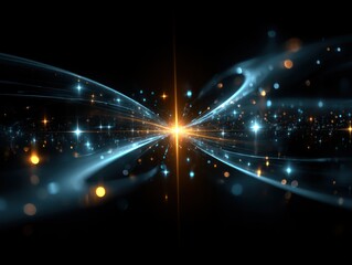 Wall Mural - Abstract cosmic energy swirling around a central light source