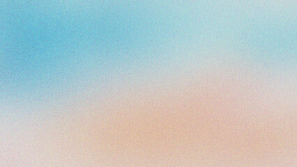 Wall Mural - cyan, peach, and silver faded grain noise texture on smooth gradient background for minimalist ui ki