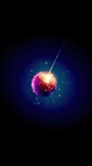 Wall Mural - A glowing disco ball hanging