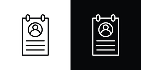 Curriculum icon design. simple stroke line vector icon set