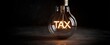© Studio Nova - The illuminated bulb showcasing the concept of taxes in a creative design.