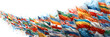 © john - Colorful flags of various countries from around the world wave gently in the breeze, densely packed on a white background, creating a vibrant and patriotic display.
