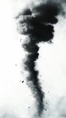 Wall Mural - a dramatic black and white photo of a tornado cloud formation in the sky