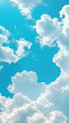 Wall Mural - a plane flies through the clouds on a sunny day